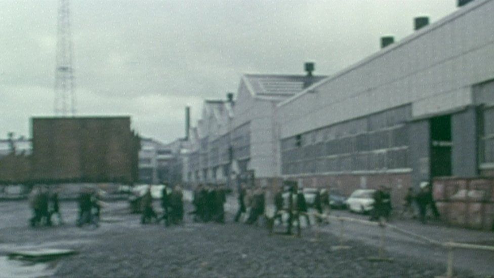 A 1970s BBC report focused on complaints of sectarianism by Catholic shipyard staff
