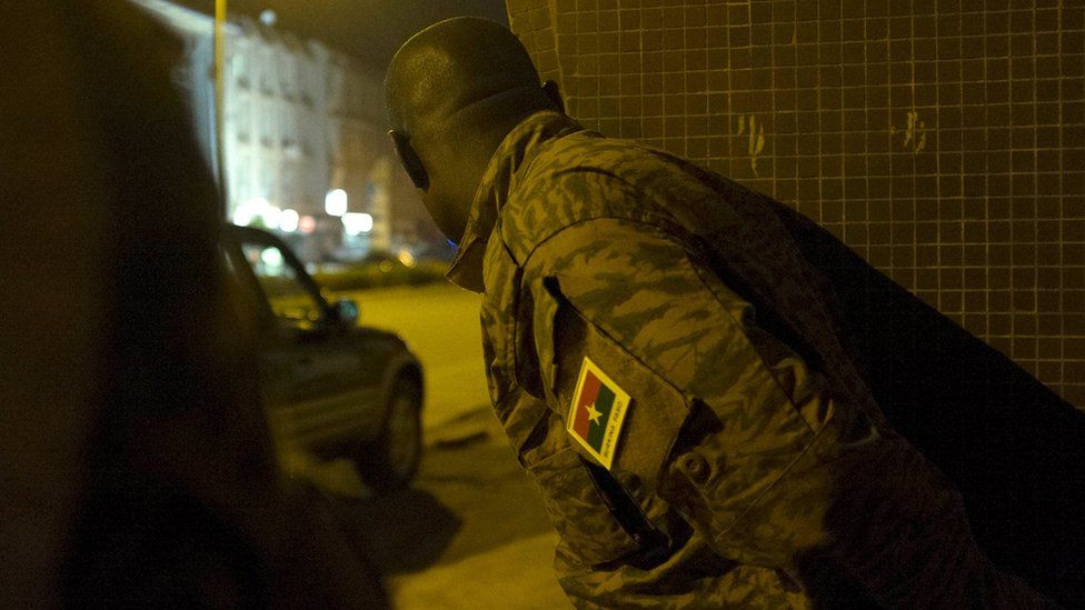 A Burkinabe soldier in Ouagadougou, 16 January