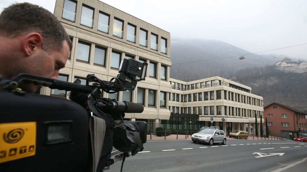 TV cameraman at work in Vaduz