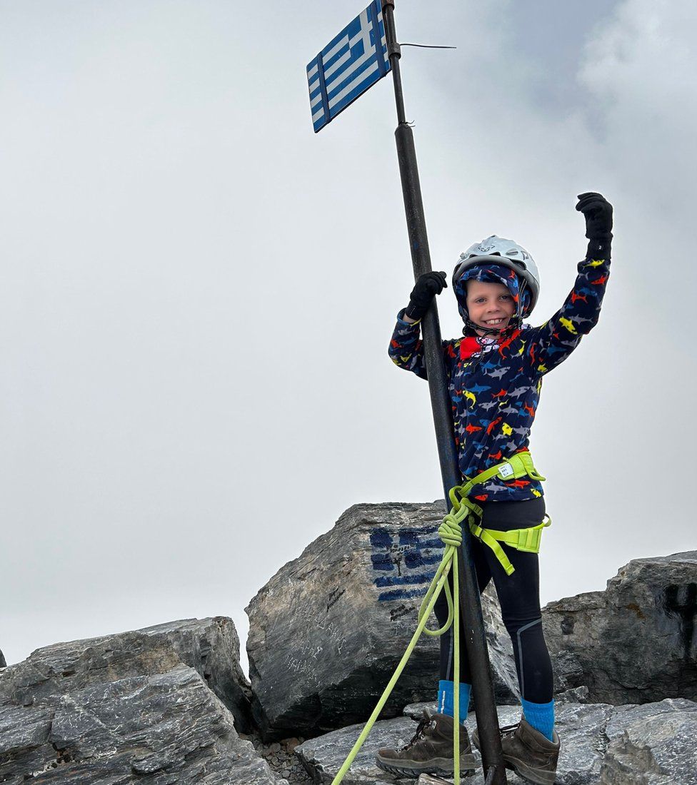 Frankie on top of Mount Olympus