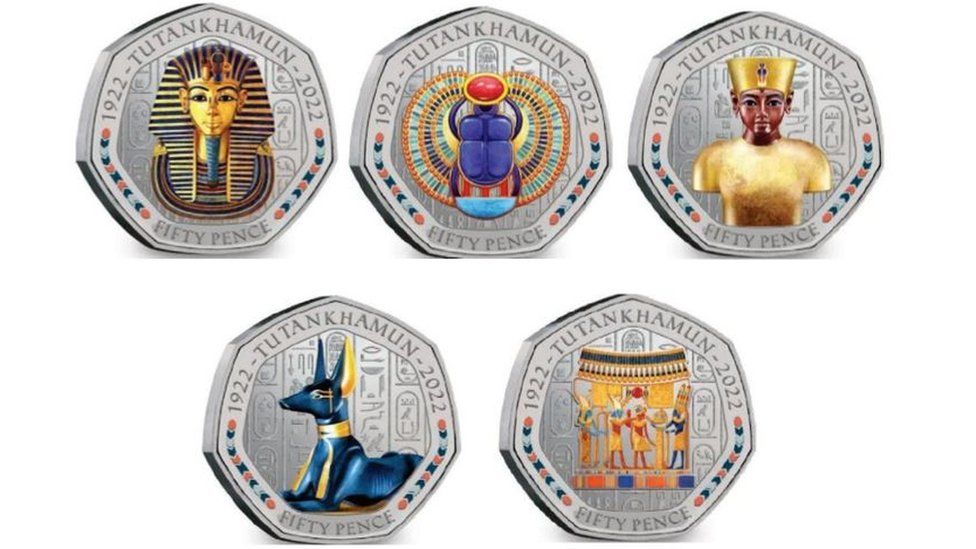 The five-piece King Tut collection, which features artefacts and treasures found in the tomb of Tutankhamun in 1922.