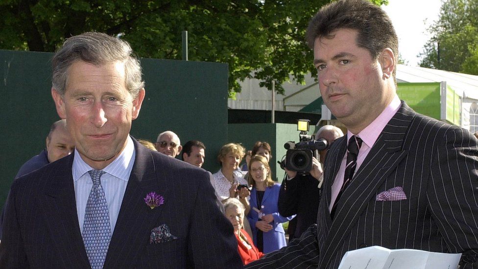 Prince Charles with Michael Fawcett, his valet at the time