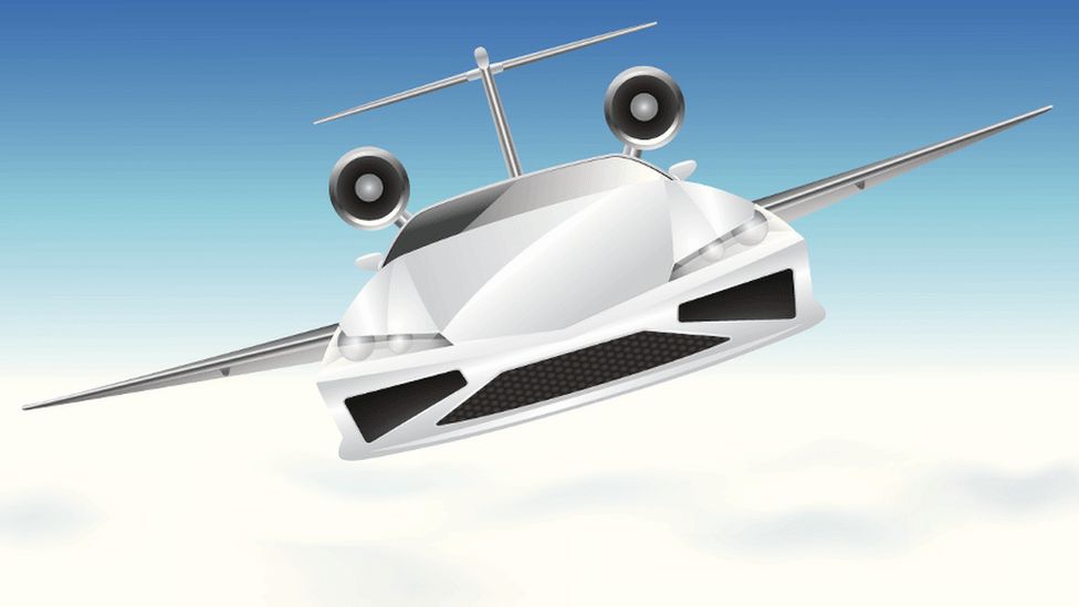 Flying car graphic
