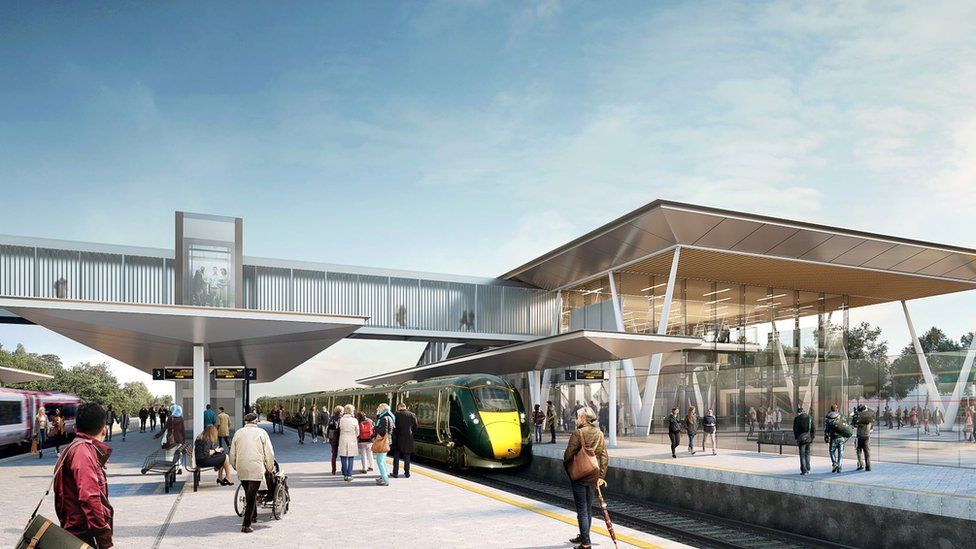 Artist's impression of Cardiff Parkway railway station