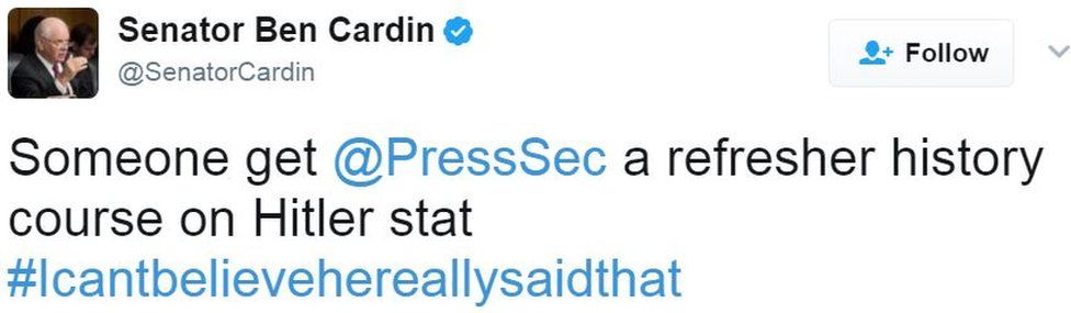 Senator Ben Cardin tweet