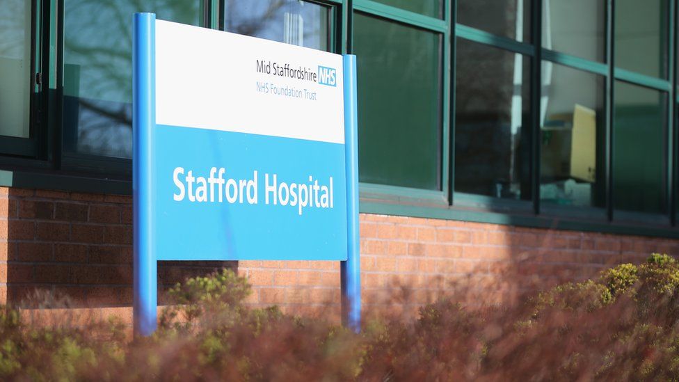 A general view of Stafford Hospital on the day that Robert Francis QC published his inquiry Into Mid Staffordshire Hospital on February 6, 2013 in Stafford, United Kingdom