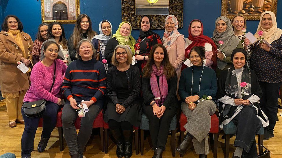 A group of women at Trubys Garden Tea Room AGM in Milton Keynes