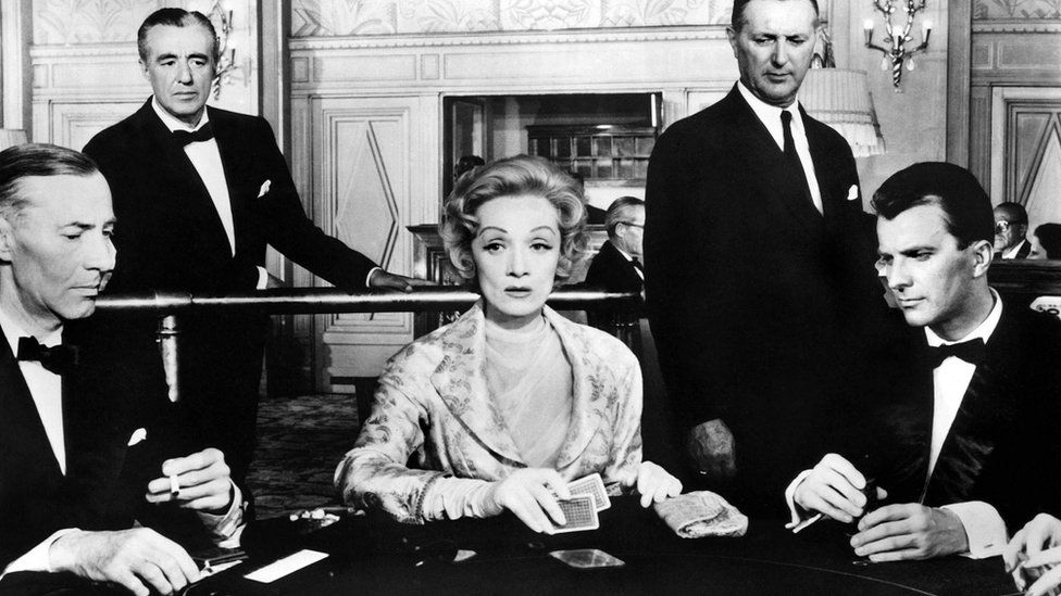 Image shows Florjancic on the far right in the 1957 film The Monte Carlo Story
