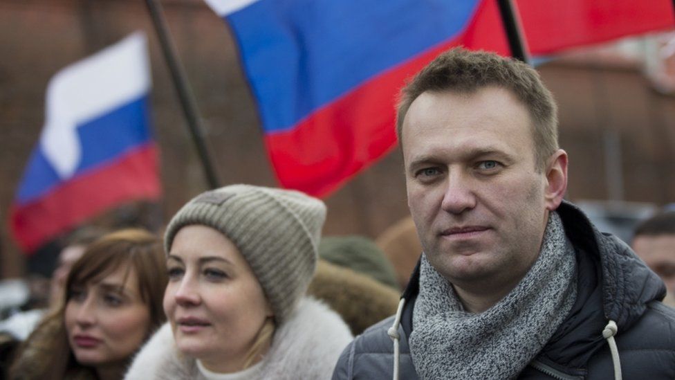 Leading opposition figure Alexei Navalny was also at the march