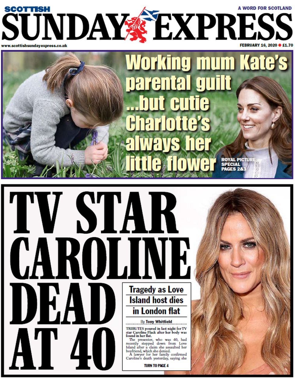 Scotland's papers: Caroline Flack death and COP26 security breach - BBC ...