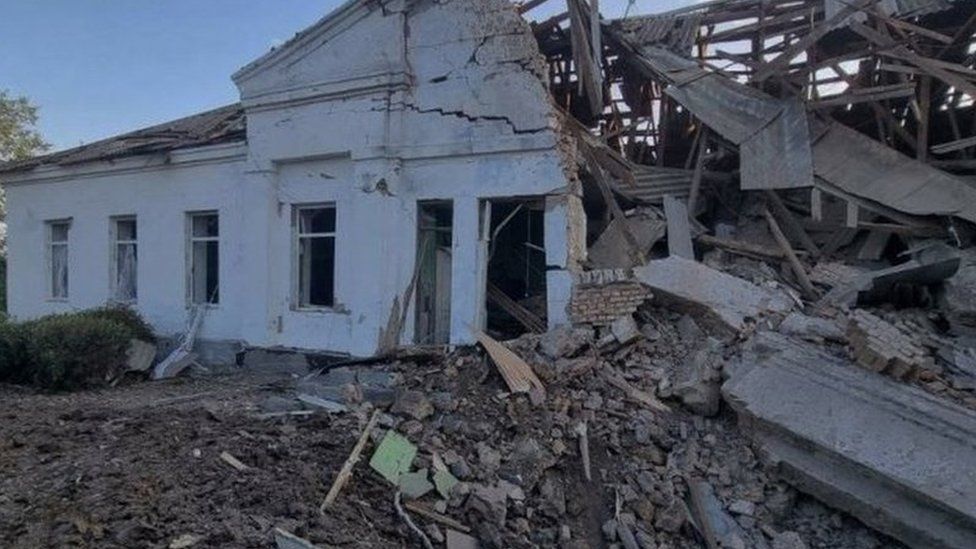 A destroyed school in Mykolaiv, southern Ukraine. Photo: 28 July 2022