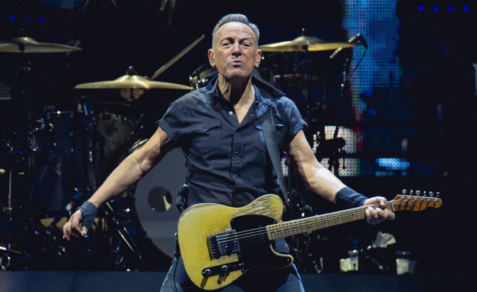 Bruce Springsteen performing in Barcelona