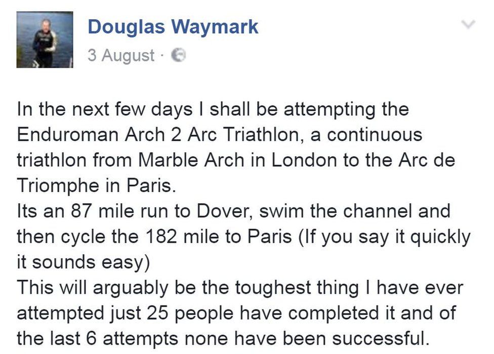 Mr Waymark posted about the event on his own Facebook page
