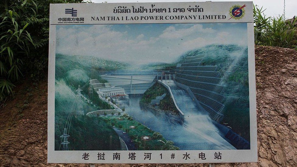A photo of a Laos dam project