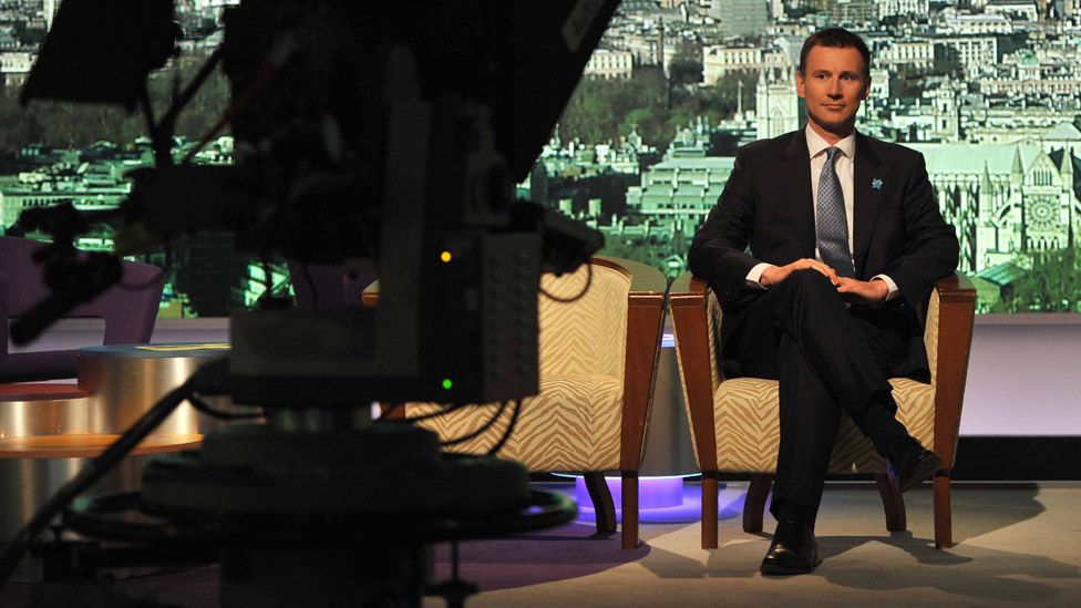 Jeremy Hunt in TV studio