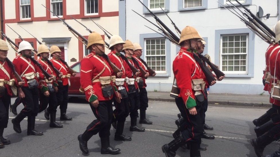 Battle of Rorke's Drift Parade in Brecon to mark 140 years BBC News