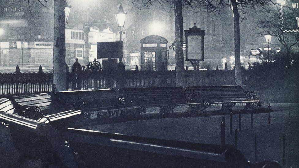 Leicester Square at night early 1930s