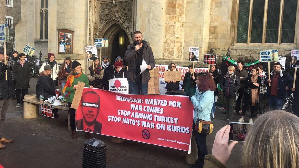 Protest against Turkish government in Cambridge