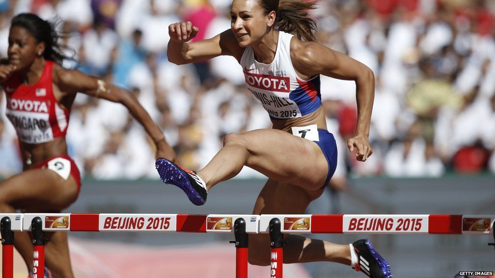 Jess Ennis-Hill leading at World Athletics Championships - BBC Newsround