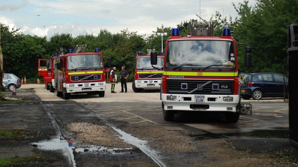 Fire engines at Middleton Railway