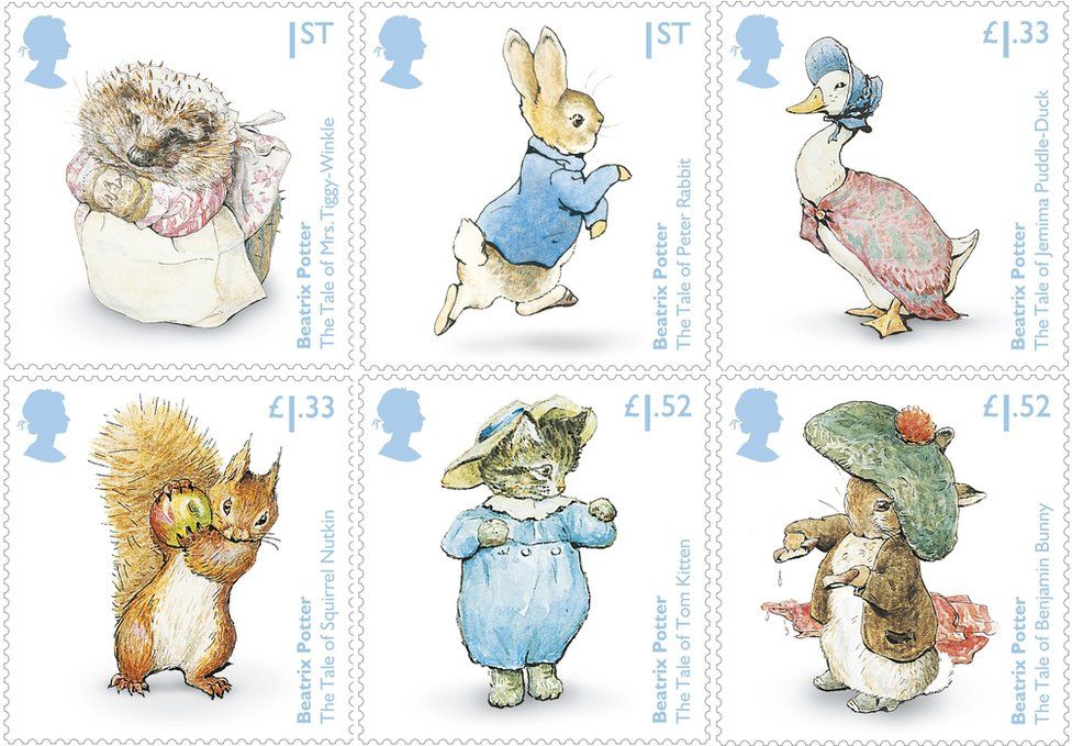 Beatrix Potter's Peter Rabbit and Mrs Tiggy-Winkle on anniversary