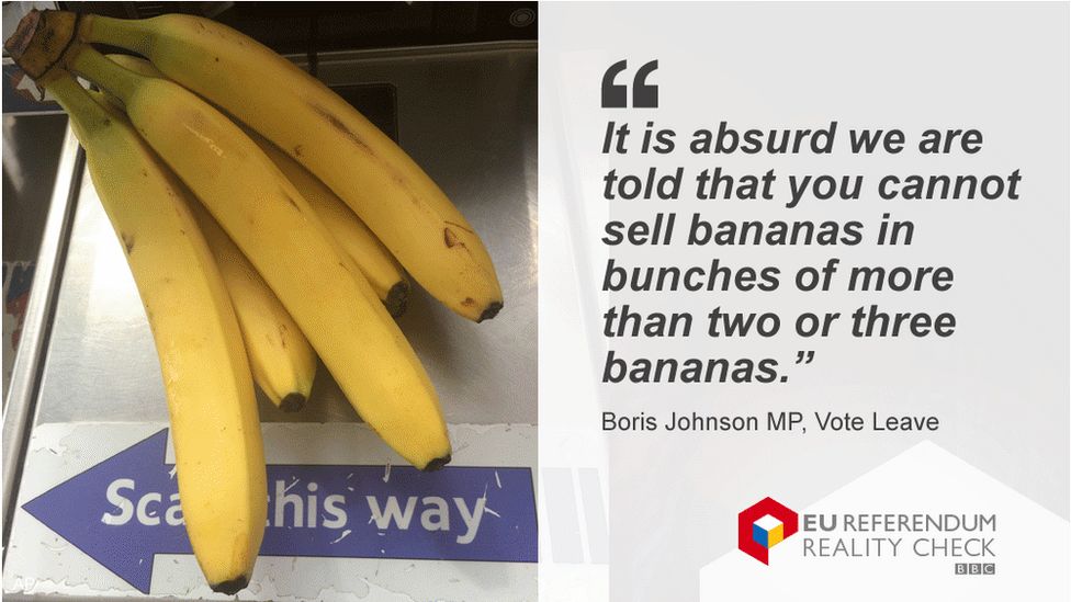 Boris Johnson says: It is absurd we are told that you cannot sell bananas in bunches of more than two or three bananas