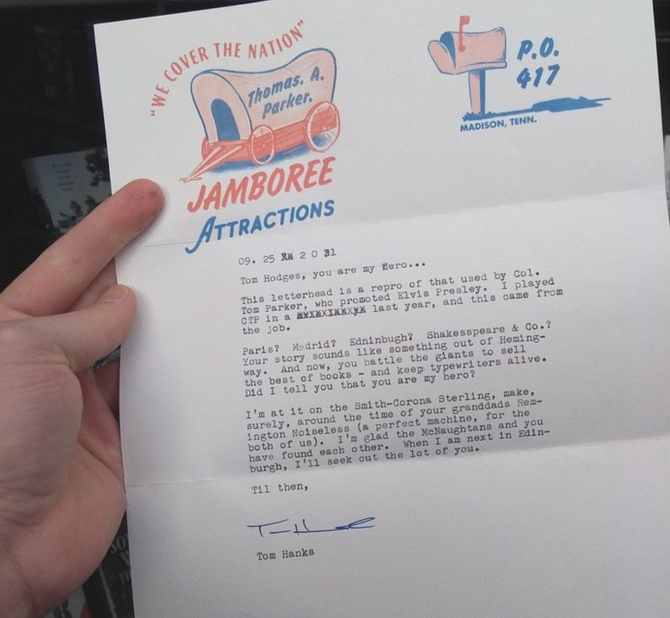 Letter from Tom Hanks