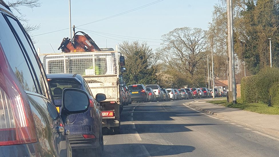 Traffic jam in Hull