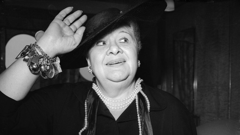 Sophie Tucker in her mid-60s