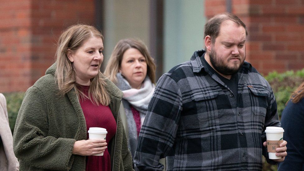 Sarah and Gary Andrews at Nottingham Magistrates' Court on Friday