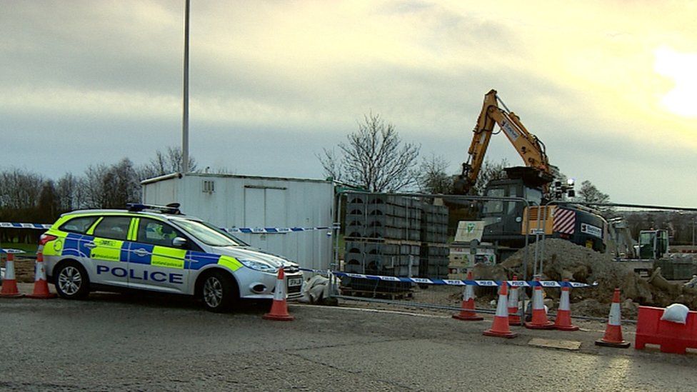 Police at death scene