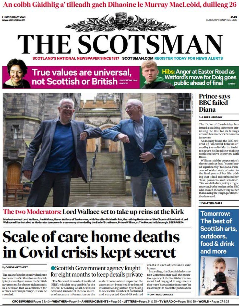 Scotland S Papers c Fuelled Diana S Paranoia And Vaccine Success c News