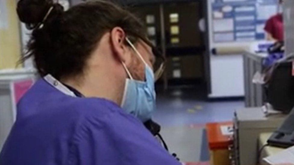 NHS staff in hospital