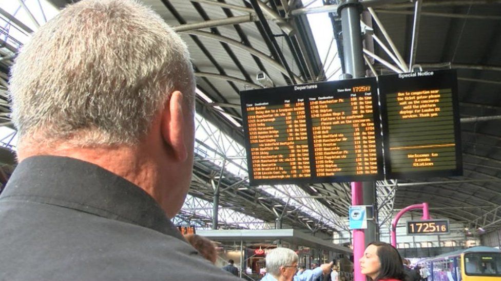 A train information board