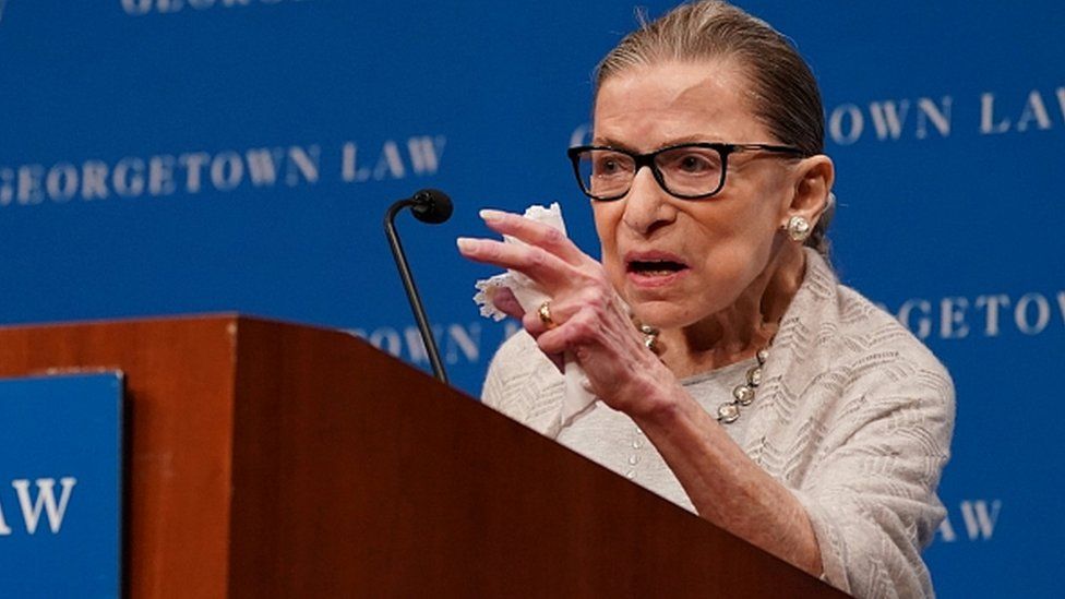 US Supreme Court Justice Ruth Bader Ginsburg. Photo: September 2019