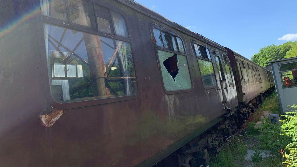 Midland Railway in Butterley had carriages vandalised in May