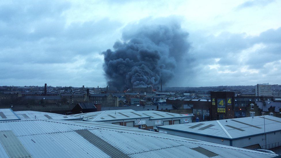 Bradford mill blaze Drummonds destroyed by fire BBC News
