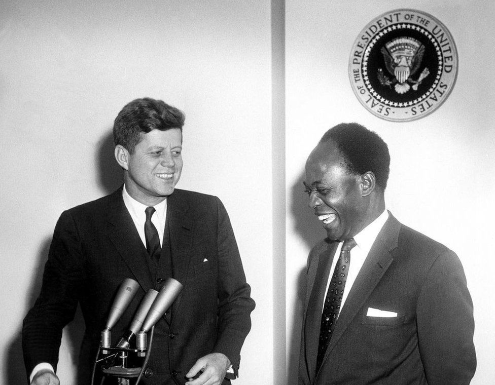 President Kennedy with Kwame Nkrumah