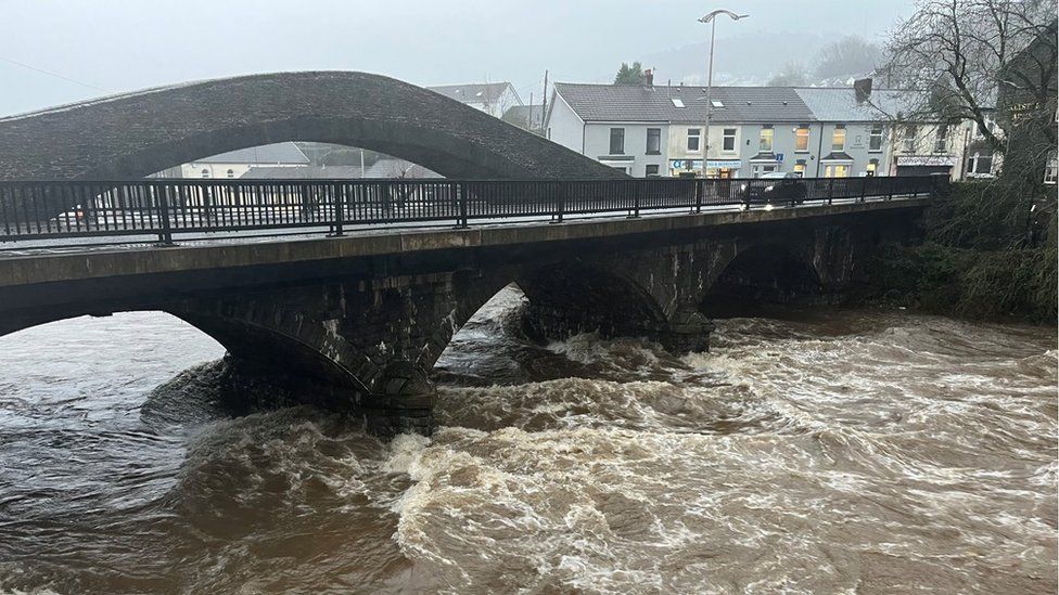 The river Taff in Pontypridd