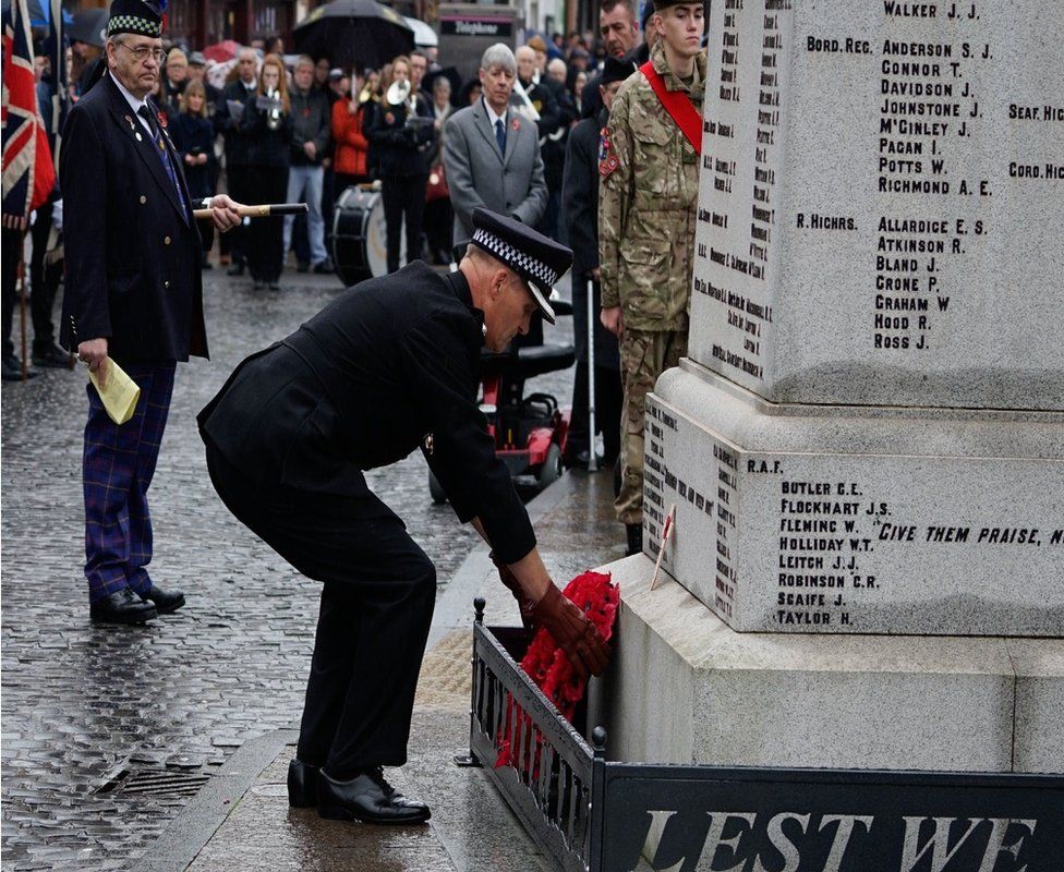 Remembrance ceremony in Dumfries