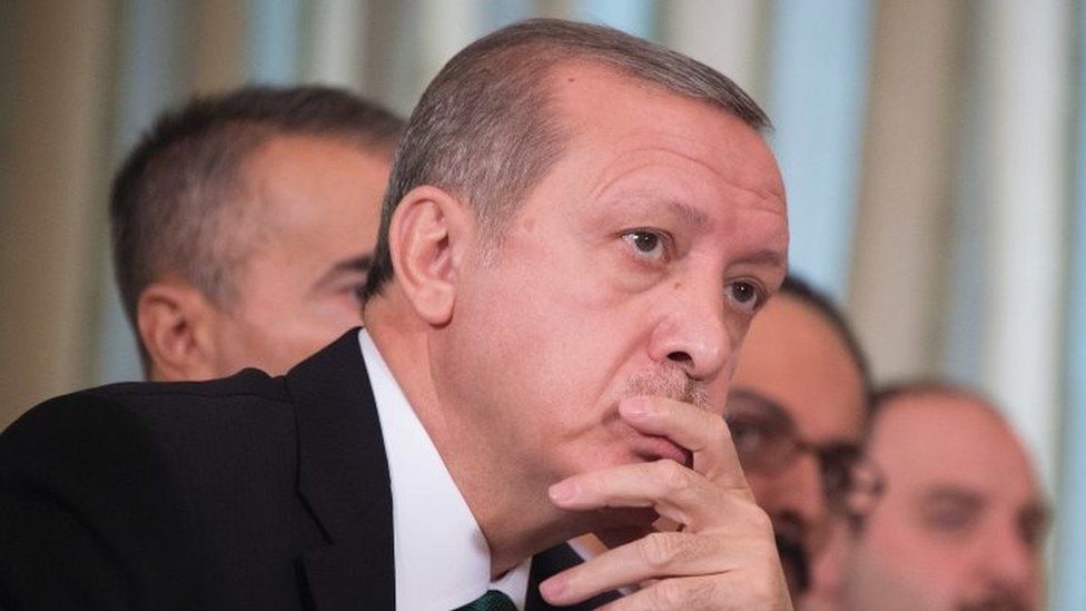 Turkish President Recep Tayyip Erdogan at the UN climate conference near Paris (01 December 2015)