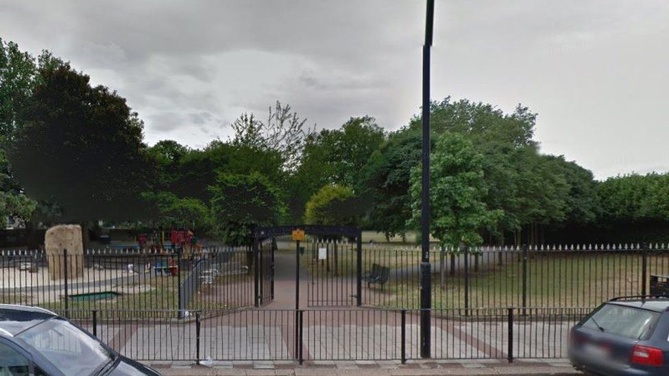 Plaistow Park near Greengate Street, where the stabbing took place