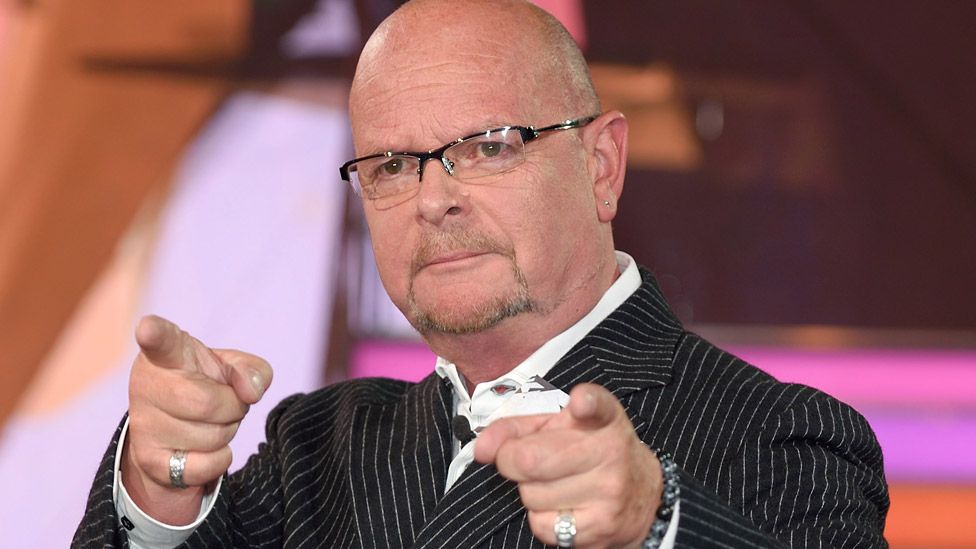 James Whale entering the Celebrity Big Brother house in 2016