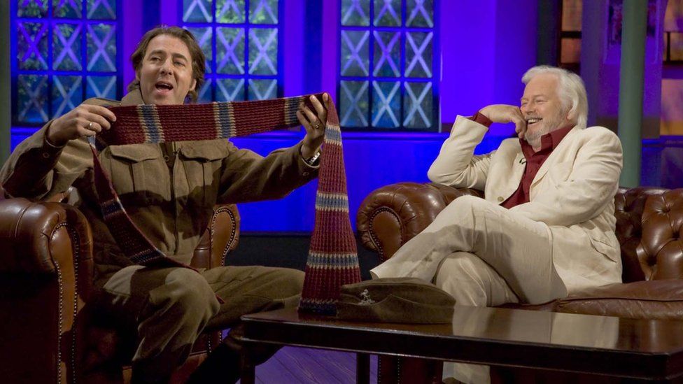 Ian Lavender with Jonathan Ross in 2008