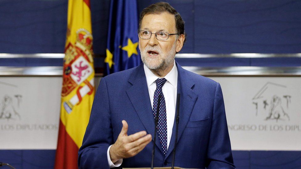 Spain's acting Prime Minister Mariano Rajoy, 29 Aug 16