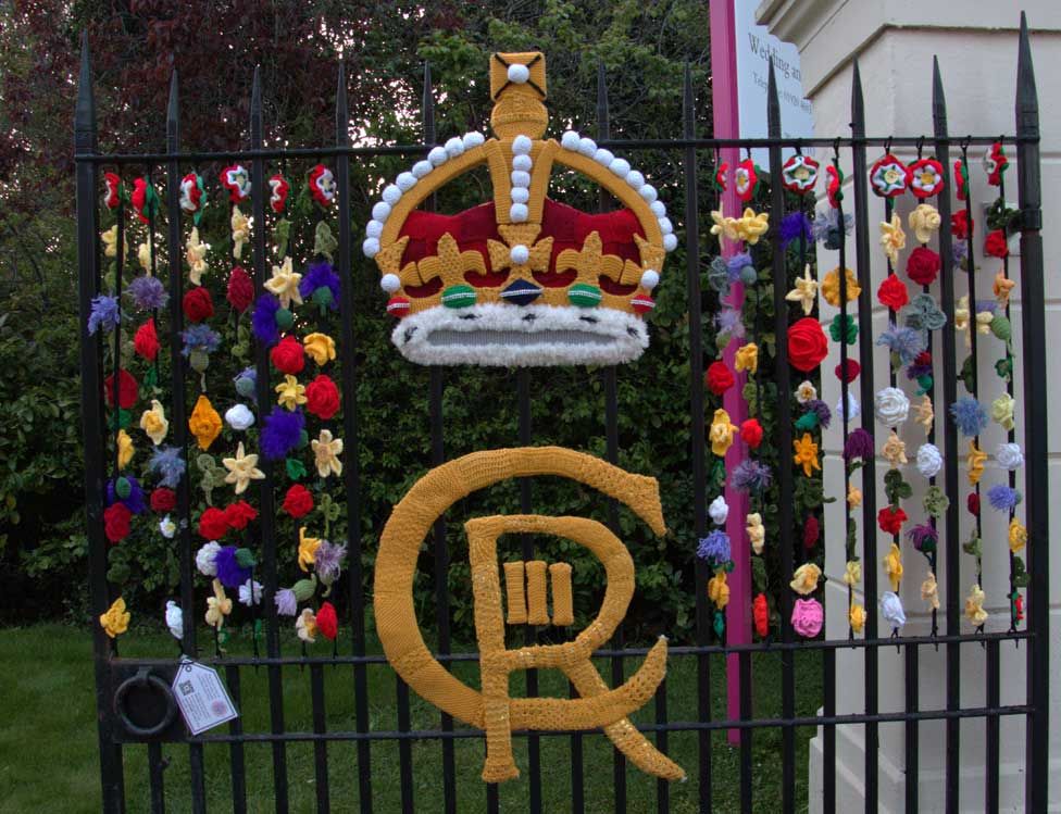 King Charles III Coronation Hertford yarnbombers depict themselves BBC News