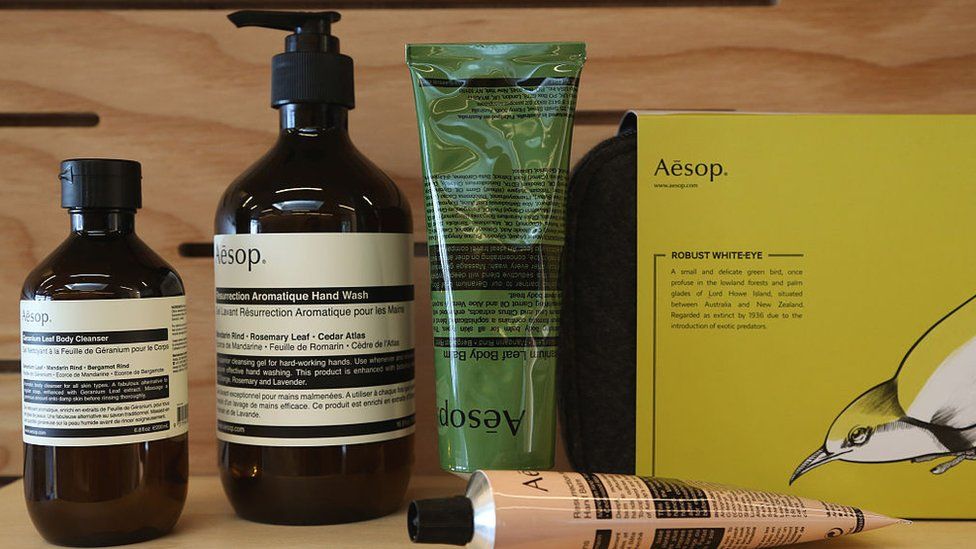 Aesop beauty products.