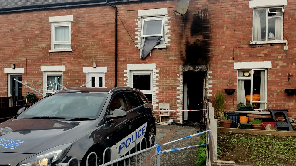 East Belfast Masked men throw petrol bombs at house BBC News