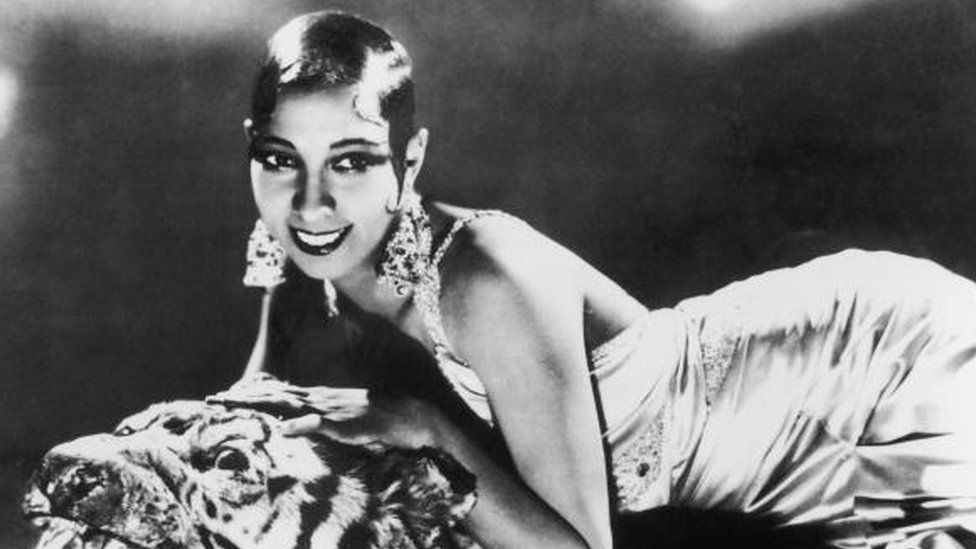 Portrait of American-born singer and dancer Josephine Baker