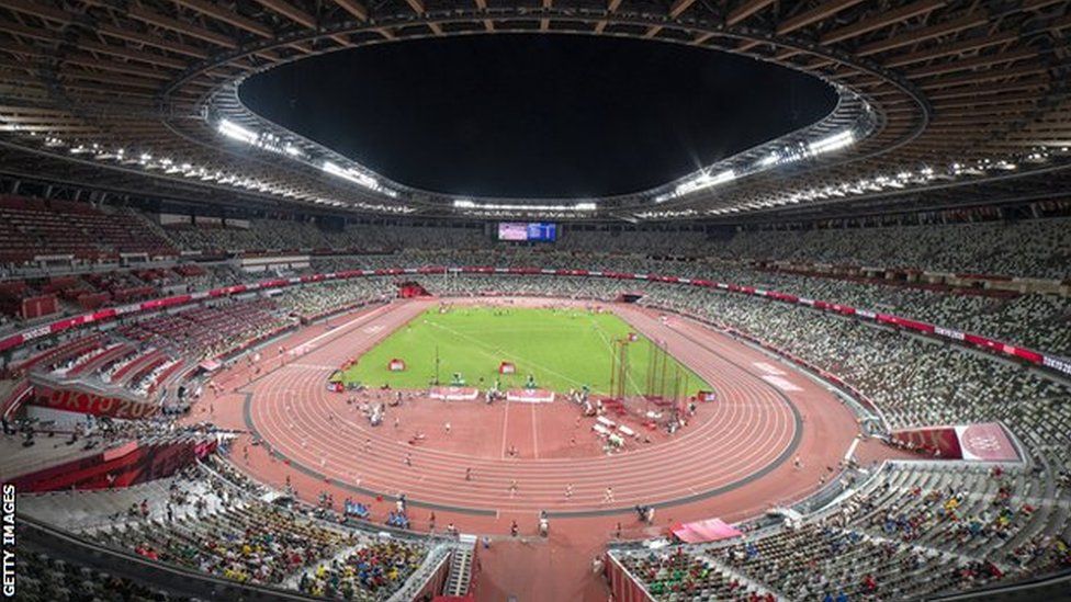 A general view of the Olympic athletics stadium